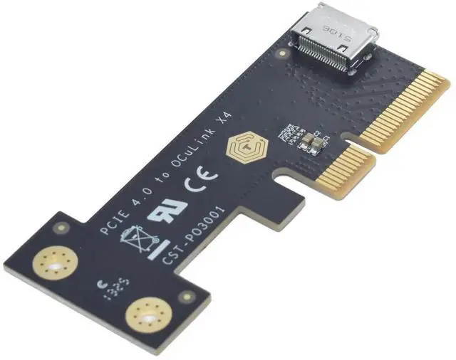 Alt view image 5 of 5 - WRIARICH PCIe 4.0 x4 to OCuLink SFF-8612 Adapter Card, Internal SFF-8611 Interface Expansion Card for NVMe U.2 SSD, External GPU eGPU Dock