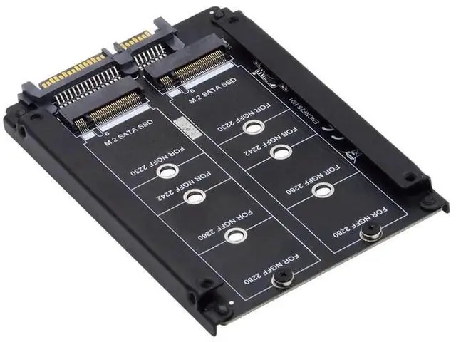 Alt view image 3 of 7 - WRIARICH Dual M.2 B+M Key to 2.5" SATA RAID Bridge Card, Support RAID0/JOBD/Span for 2.5-inch SATA Enclosure