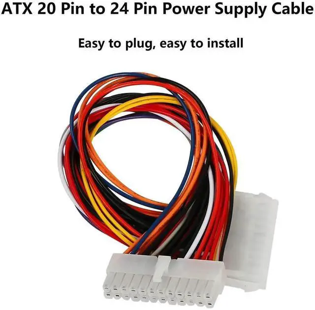 Alt view image 6 of 6 - WRIARICH 30cm ATX 20Pin to 24Pin Power Supply Adapter Cable, PC Motherboard Power Conversion Cord