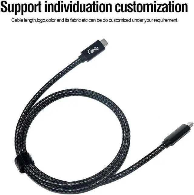 Alt view image 4 of 7 - WRIARICH 6.6ft/2M USB4 & Thunderbolt 4 Cable, 40Gbps Data, 100W Charging, 5K@60Hz Video for Docking Station, MacBook Pro, External SSD & eGPU