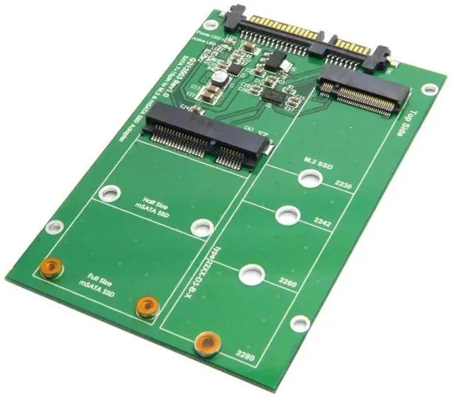 Alt view image 5 of 7 - WRIARICH 2-in-1 mSATA & NGFF SATA SSD to 2.5" SATA 3.0 PCB Adapter, Comes with SATA to USB 3.0 Cable
