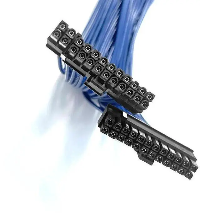 Alt view image 2 of 7 - WRIARICH 23.5cm ATX 24Pin 1-to-2 Y Splitter PSU Extension Cable, Male to Female Power Splitter Cord Replacement