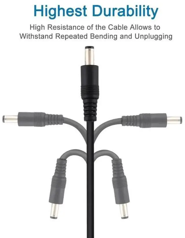 Alt view image 7 of 7 - WRIARICH 10m Black DC Power Extension Cable 5.5x2.1mm Male to Female, Max 8A Load