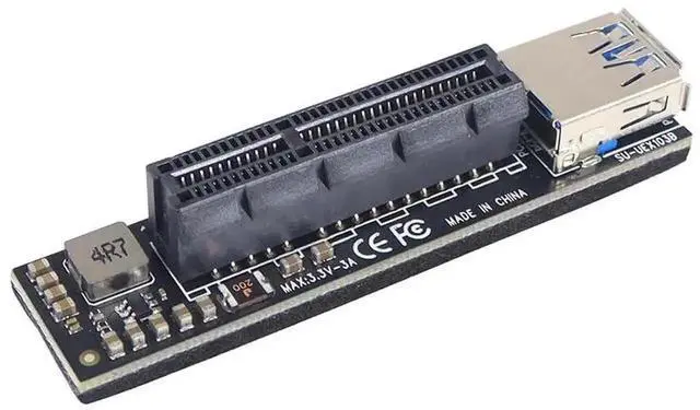 Alt view image 4 of 6 - WRIARICH PCIe X1 to X4 Riser Card, USB 3.0 & SATA Expansion Adapter Card