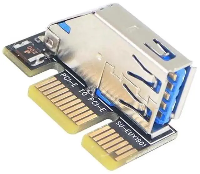 Alt view image 5 of 6 - WRIARICH PCIe X1 to X4 Riser Card, USB 3.0 & SATA Expansion Adapter Card