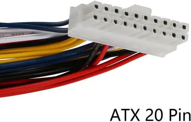 Alt view image 2 of 6 - WRIARICH 30cm ATX 20Pin Male to Female PSU Extension Cable, Desktop PC Motherboard Power Extender Cord
