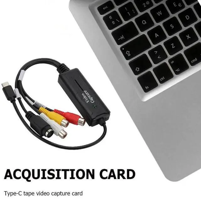 Alt view image 3 of 3 - WRIARICH USB 3.1 Type-C Audio Video Capture Card, 1-Channel Video Capture Converter Adapter for DVD, VCD, MP4 Recording