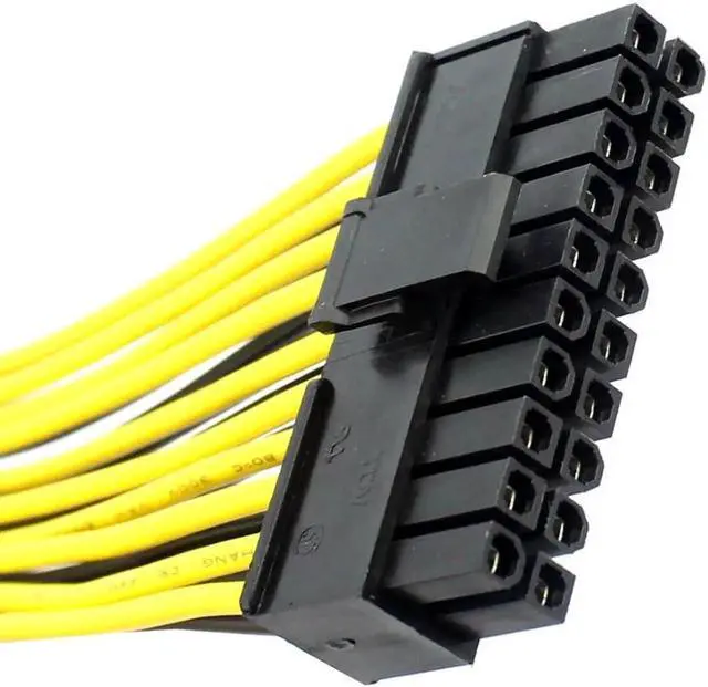 Alt view image 5 of 6 - WRIARICH 30cm ATX 24Pin (20+4Pin) PSU Extension Cable, 18AWG Motherboard Power Extender Cord for BTC Mining Rig