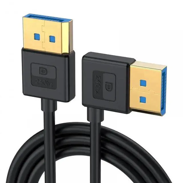 Main image of WRIARICH 100cm Ultrafine Left 90 Degree DP 1.4 Cable, Male to Male Slim DisplayPort Cord Supports 8K@60Hz, 4K@144Hz HDR FreeSync G-Sync for PC Laptop GPU Gaming Monitor