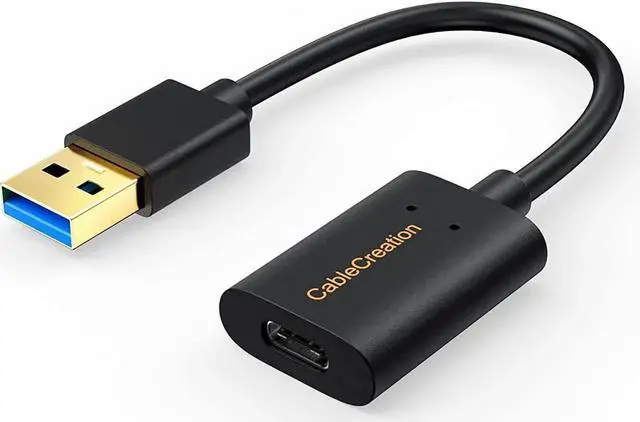 Main image of WRIARICH USB 3.1 USB-C Female to USB-A Male Adapter Cable, 5Gbps Speed for Laptops, Oculus Quest, StreamCam & USB-A Devices