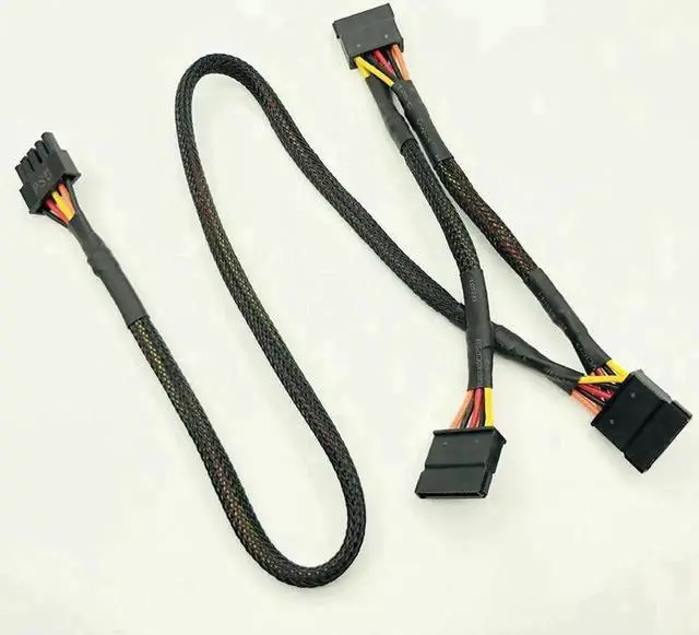 Main image of WRIARICH Black Sleeved 5Pin to 3 SATA Modular PSU Cable, 88CM Compatible with OCZ ZT & GreatWall Power Supplies