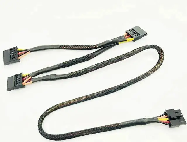 Alt view image 3 of 6 - WRIARICH Black Sleeved 5Pin to 3 SATA Modular PSU Cable, 88CM Compatible with OCZ ZT & GreatWall Power Supplies