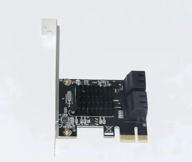 Alt view image 3 of 3 - WRIARICH Marvell 88SE9215 PCIe 4 Port SATA 3.0 Expansion Card, 6Gbps PCI Express SATA III Adapter for HDD SSD & IPFS Storage