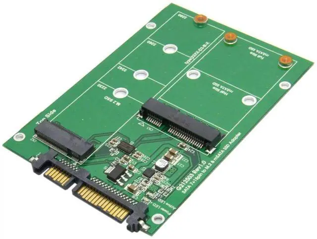 Alt view image 6 of 7 - WRIARICH 2-in-1 mSATA & NGFF B/M Key SATA SSD to 2.5 SATA 3.0 PCB Converter Adapter, Comes with USB 3.0 Data Cable for External Portable Storage