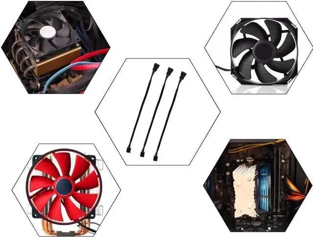 Alt view image 6 of 6 - WRIARICH 10 Pack 10 Inch 4-Pin PWM Fan Extension Cords for ATX PC Case Fans