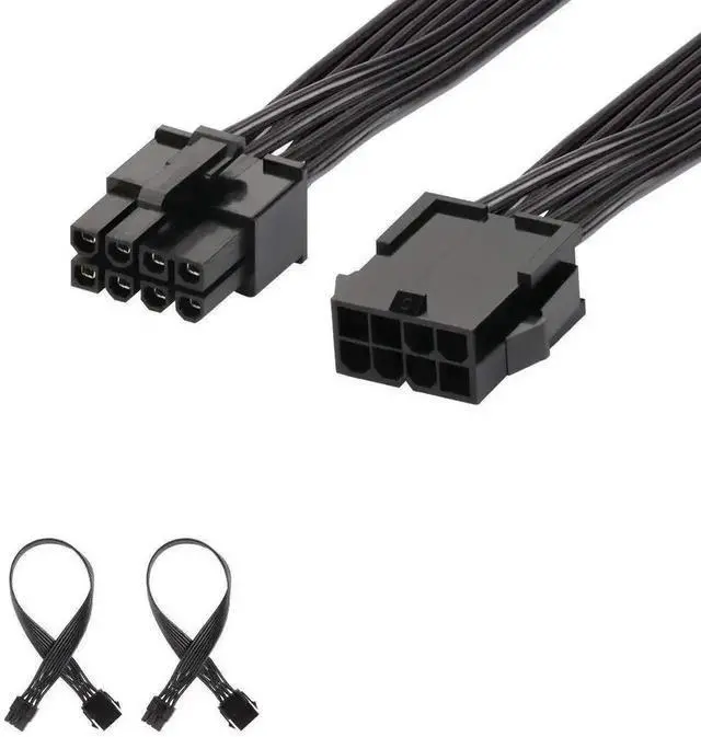 Main image of WRIARICH 2 Pack 12 Inch PCIe 8Pin Power Extension Cables