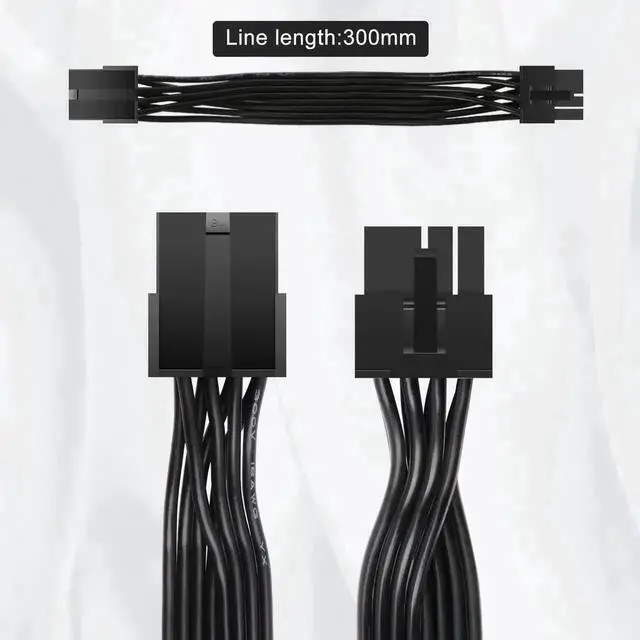 Alt view image 6 of 6 - WRIARICH 2 Pack 12 Inch PCIe 8Pin Power Extension Cables