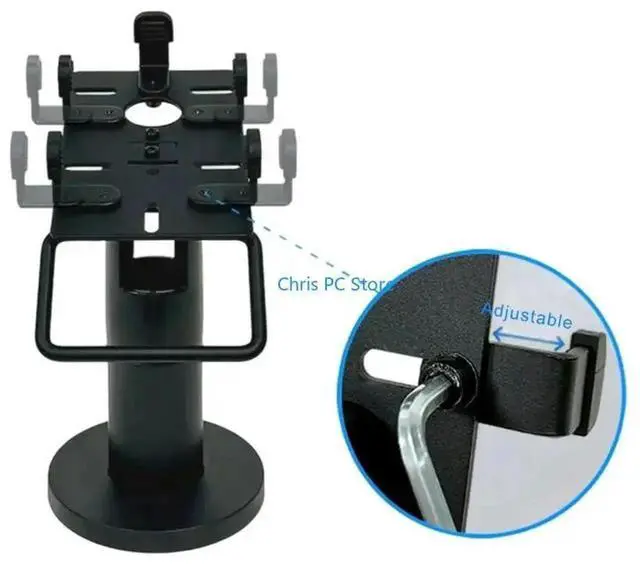 Alt view image 2 of 5 - WRIARICH Universal Credit Card Terminal Stand with Internal Wire Routing, Adjustable Clamp for 70-100mm Width Device