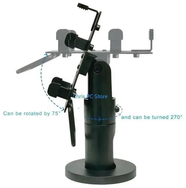 Alt view image 4 of 5 - WRIARICH Universal Credit Card Terminal Stand with Internal Wire Routing, Adjustable Clamp for 70-100mm Width Device