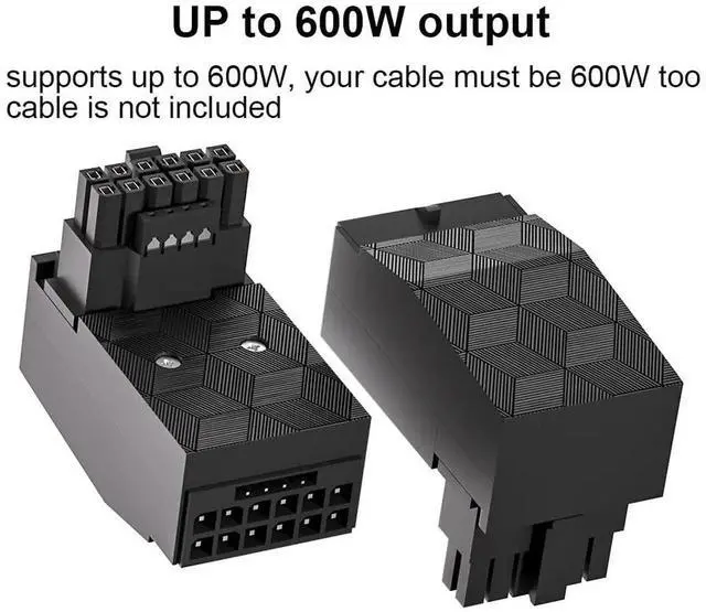 Alt view image 6 of 6 - WRIARICH 12VHPWR 90 Degree Right Angle Adapter, PCIe 5.0 16Pin (12+4Pin) 600W GPU Power Connector, Type A for RTX 3090Ti 4070Ti 4080 4090 Graphics Cards