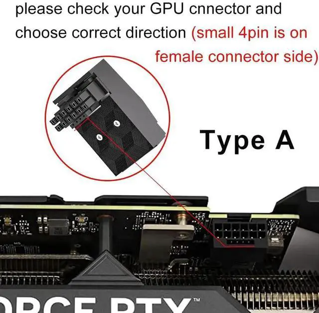 Alt view image 2 of 6 - WRIARICH Type A 90° Right Angle 12VHPWR Adapter, PCIe 5.0 16Pin GPU Power Connector, 600W, Compatible with RTX 3090Ti 4070Ti 4080 4090