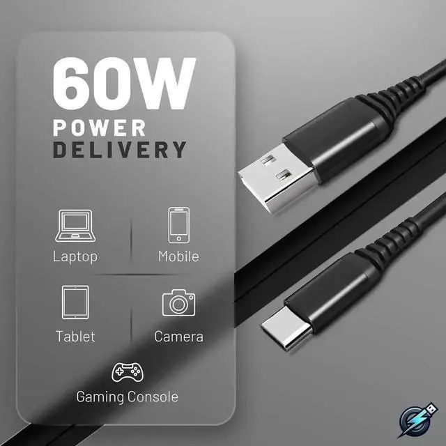 Alt view image 7 of 7 - WRIARICH 5 Pack Braided USB-A to USB-C Fast Charging Cables, 3FT×2 + 6FT×2 + 10FT, 60W QC3.0 3.1A 10Gbps Data Cord for iPhone 15, MacBook Pro, Galaxy S23, Pixel & Game Consoles