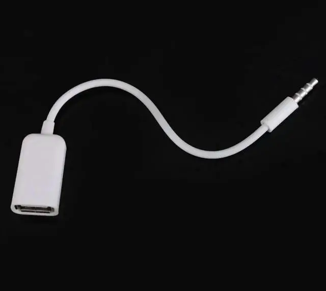 Alt view image 2 of 4 - WRIARICH 3.5mm Male to USB Female Audio Converter Cable, Car AUX USB Adapter Cord for Vehicle Audio System