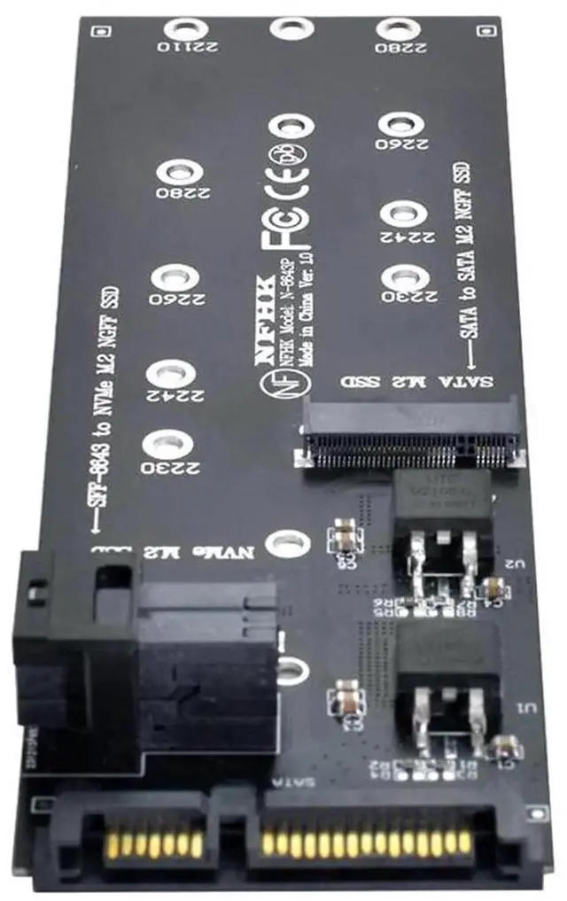 Main image of WRIARICH M.2 M-Key NVMe to SFF-8643 HD Mini SAS Adapter Kit, NGFF PCIe SSD to U.2 SFF-8643 Converter for Desktop Motherboard Storage Expansion