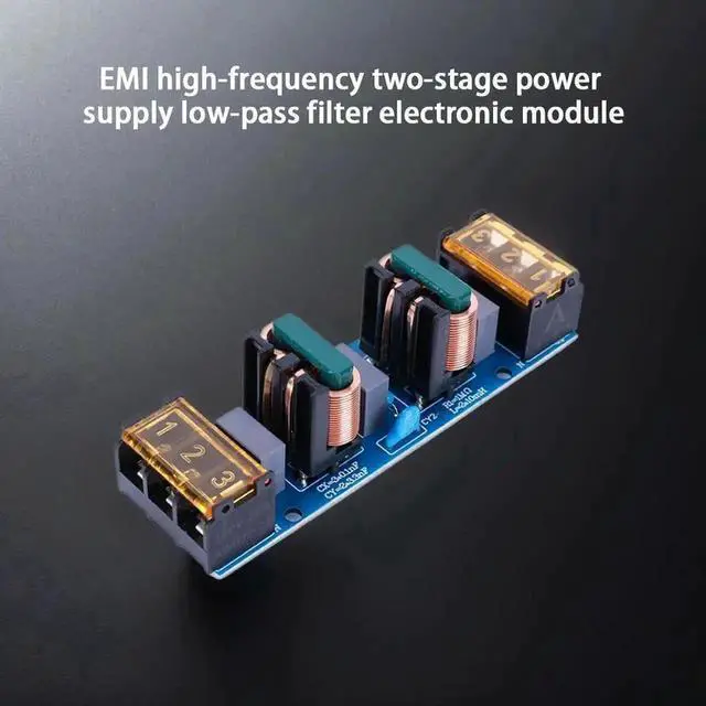 Alt view image 2 of 3 - WRIARICH 25A Two-Stage High-Frequency EMI Power Filter Module, DC Power Noise Suppressor Board for Car Audio Power Amplifier