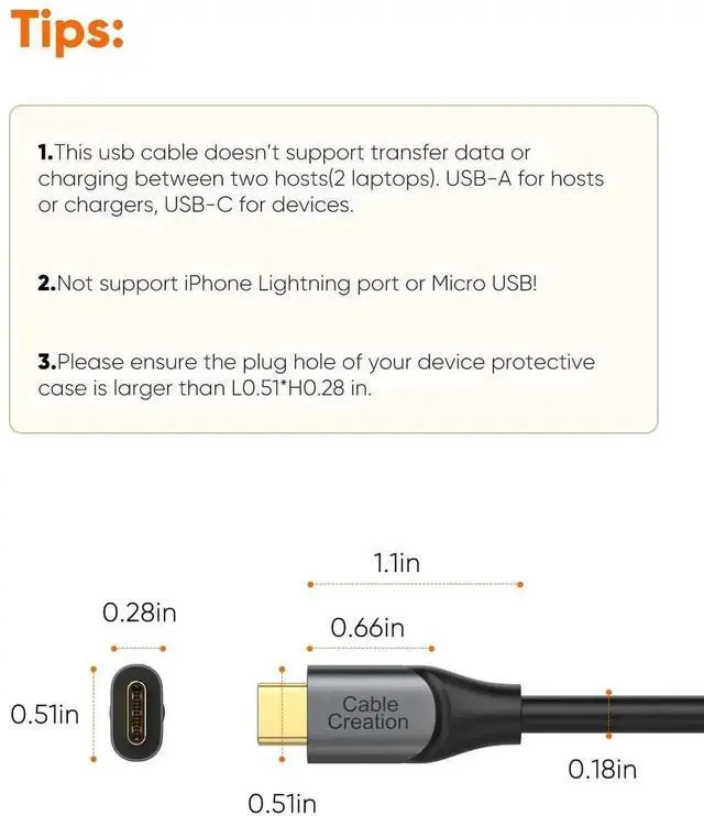Alt view image 5 of 7 - WRIARICH 5FT/1.5m CableCreation USB A to USB C Cable, USB 3.2 Gen2 10Gbps Data Cord, 3A Fast Charging for Android Auto, External SSD, MacBook, iPhone 15/16, Galaxy S24/S23+