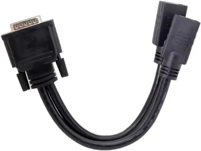 Alt view image 2 of 3 - WRIARICH 25cm DMS-59 Male to Dual DP Female Splitter Cable, DMS-59 to Dual DisplayPort Adapter Cord for Graphics Card