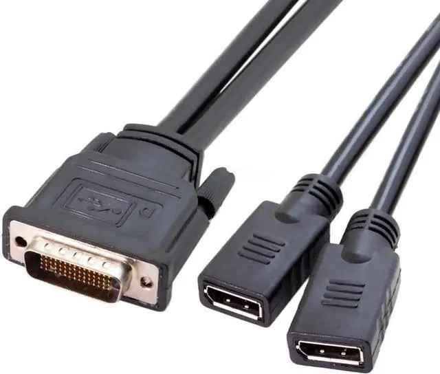 Main image of WRIARICH 25cm DMS-59 Male to Dual DP Female Splitter Cable, DMS-59 to Dual DisplayPort Adapter Cord for Graphics Card