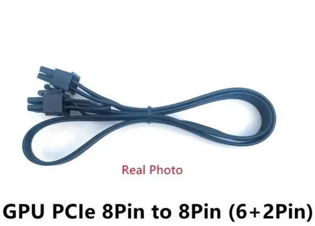 Alt view image 2 of 6 - WRIARICH 60cm Flat PCIe 8Pin (6+2Pin) Modular GPU Power Cable Compatible with Corsair CS-M Series PSU, CS450M CS550M CS650M CS750M CS850M