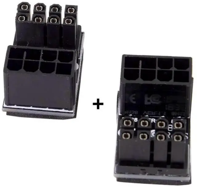 Alt view image 6 of 6 - WRIARICH 180 Degree Angled ATX 8Pin Female to Male Power Adapter Cable for Desktop GPU Graphics Card