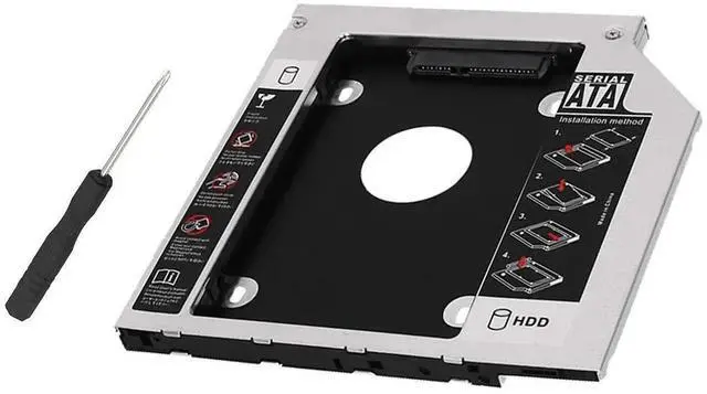 Main image of WRIARICH 9.5mm 2.5" Second HDD SSD Caddy Tray, Optical Drive Bay Adapter for MacBook Pro 13/15/17-inch A1278 A1286 A1297 (2008-2012)