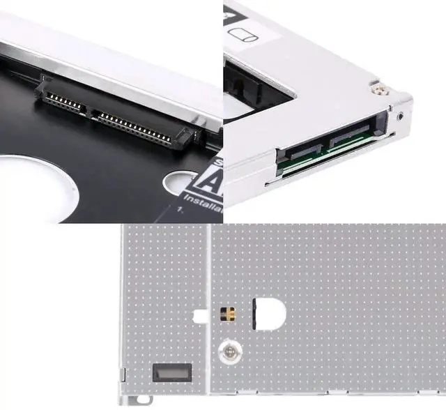 Alt view image 2 of 5 - WRIARICH 9.5mm 2.5" Second HDD SSD Caddy Tray, Optical Drive Bay Adapter for MacBook Pro 13/15/17-inch A1278 A1286 A1297 (2008-2012)