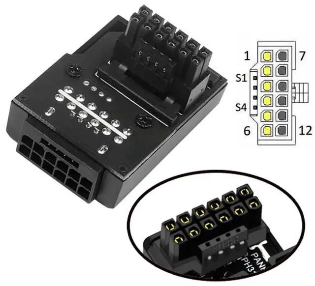 Alt view image 6 of 7 - WRIARICH ATX 3.0 PCIe 5.0 12VHPWR 16Pin Modular Power Adapter, 90-Degree Downward Angled Connector for RTX 3080 / 3090Ti Graphics Cards & Modular PSUs