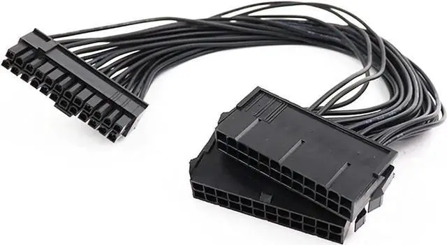 Main image of WRIARICH Dual PSU Synchronous Startup 24Pin Extension Cable Kit, ATX 20+4 Pin Multiple Power Supply Splitter Adapter Cord for Desktop Motherboard Dual Power Expansion