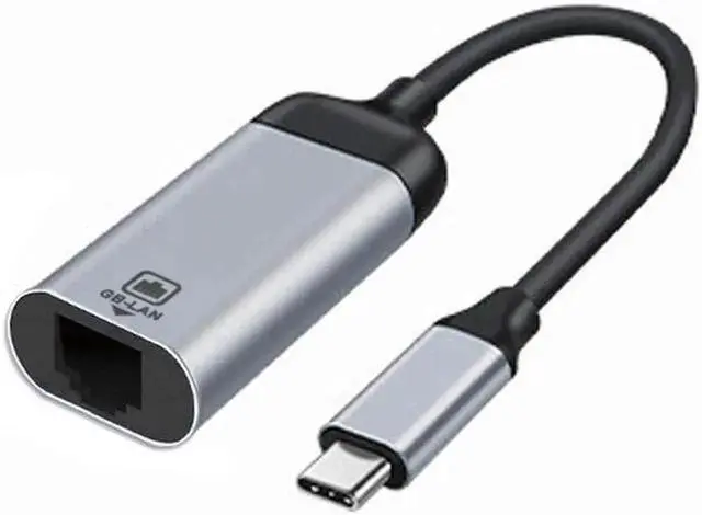 Alt view image 3 of 3 - WRIARICH USB 3.1 Type-C Male to Gigabit Ethernet RJ45 Female Adapter, 1000Mbps USB-C LAN Network Cable Converter for Laptop PC