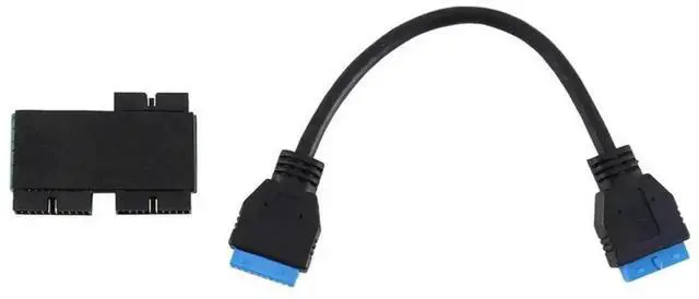 Main image of WRIARICH USB 3.0 19Pin 1 to 2 Splitter Hub with Chip, Modular Cable Design, Motherboard 19Pin Extension Cord