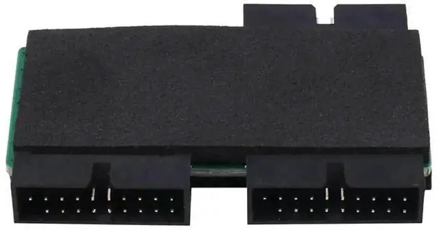 Alt view image 3 of 4 - WRIARICH USB 3.0 19Pin 1 to 2 Splitter Hub with Chip, Modular Cable Design, Motherboard 19Pin Extension Cord
