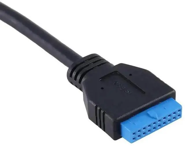 Alt view image 2 of 4 - WRIARICH USB 3.0 19Pin 1 to 2 Splitter Hub with Chip, Modular Cable Design, Motherboard 19Pin Extension Cord