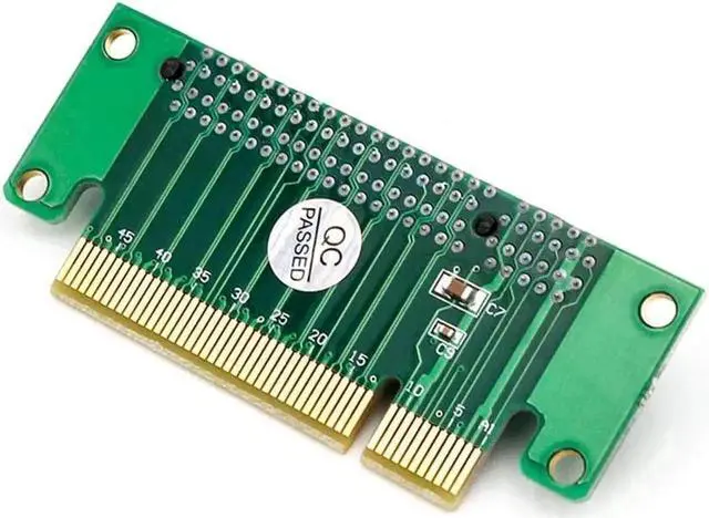 Alt view image 3 of 6 - WRIARICH 90 Degree Left Angle PCIe X8 Riser Card PCI Express X8 Socket Converter Adapter For 1U Server PC