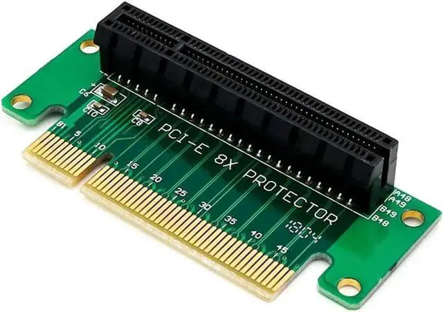 Alt view image 2 of 6 - WRIARICH 90 Degree Left Angle PCIe X8 Riser Card PCI Express X8 Socket Converter Adapter For 1U Server PC