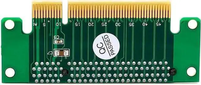 Alt view image 6 of 6 - WRIARICH 90 Degree Left Angle PCIe X8 Riser Card PCI Express X8 Socket Converter Adapter For 1U Server PC