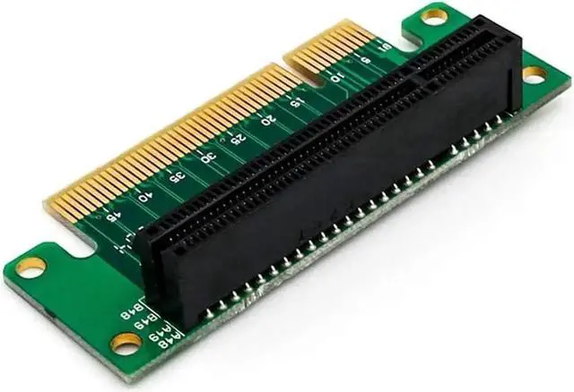 Alt view image 4 of 6 - WRIARICH 90 Degree Left Angle PCIe X8 Riser Card PCI Express X8 Socket Converter Adapter For 1U Server PC