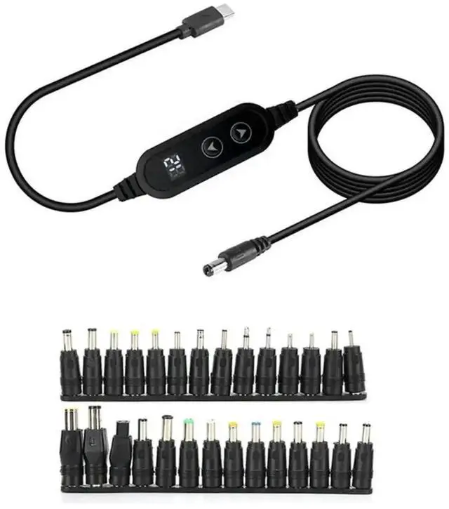 Main image of WRIARICH 100W USB-C to Universal Laptop DC Jack Charging Cable with 28 Interchangeable Connectors, Type-C Laptop Power Adapter Cord