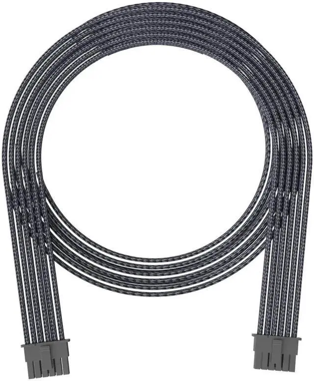 Main image of WRIARICH Black Sleeved PCIe 5.0 12VHPWR 16Pin(12+4) Male to Male Modular PSU Cable, 16AWG High Current GPU Power Cord for RTX 3090Ti, RTX 4080, RTX 4090