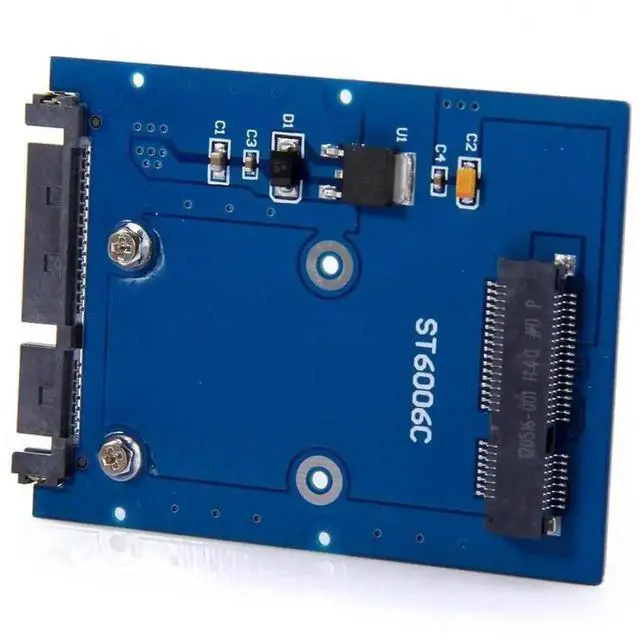 Alt view image 2 of 6 - WRIARICH Slim 68Pin mSATA SSD to 2.5" SATA 3.0 22Pin 6Gbps PCBA Adapter Board