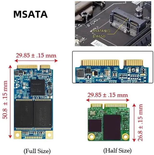Alt view image 6 of 6 - WRIARICH Slim 68Pin mSATA SSD to 2.5" SATA 3.0 22Pin 6Gbps PCBA Adapter Board